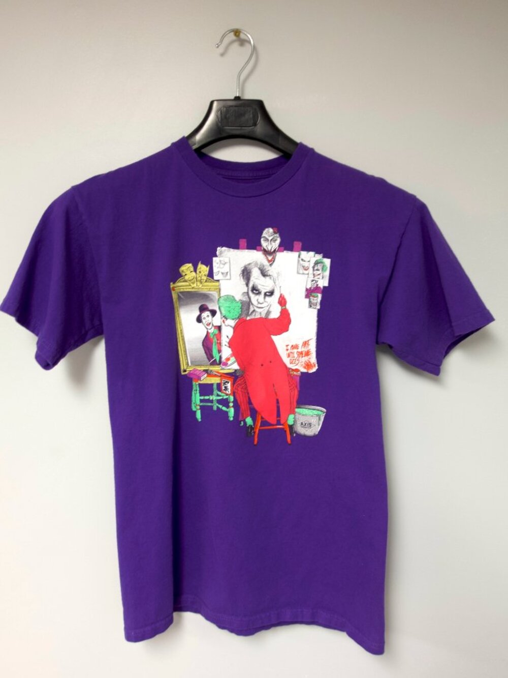 Vintage TeeFury The Triple Joker Rockwell Art Parody T Shirt Mens Medium Purple